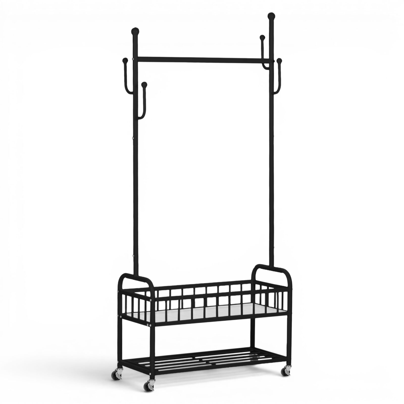 Clothes Rack with Storage Basket - Image 9