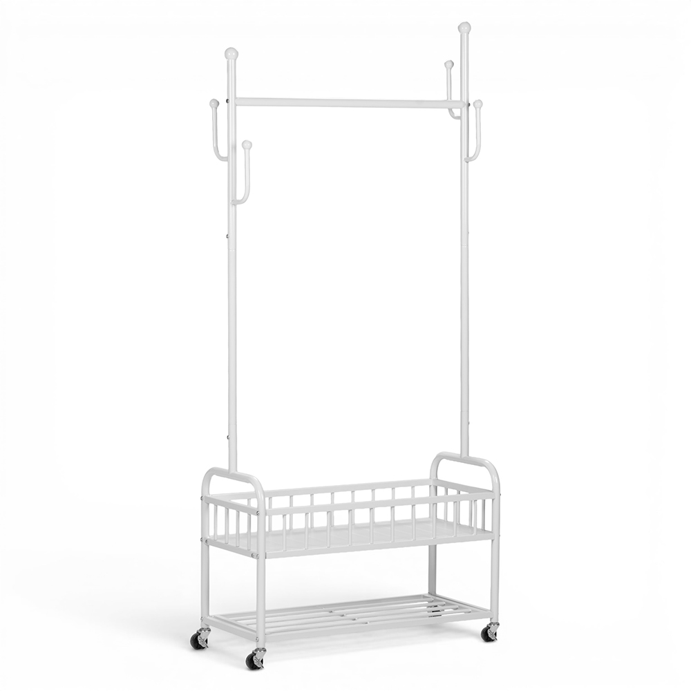 Clothes Rack with Storage Basket