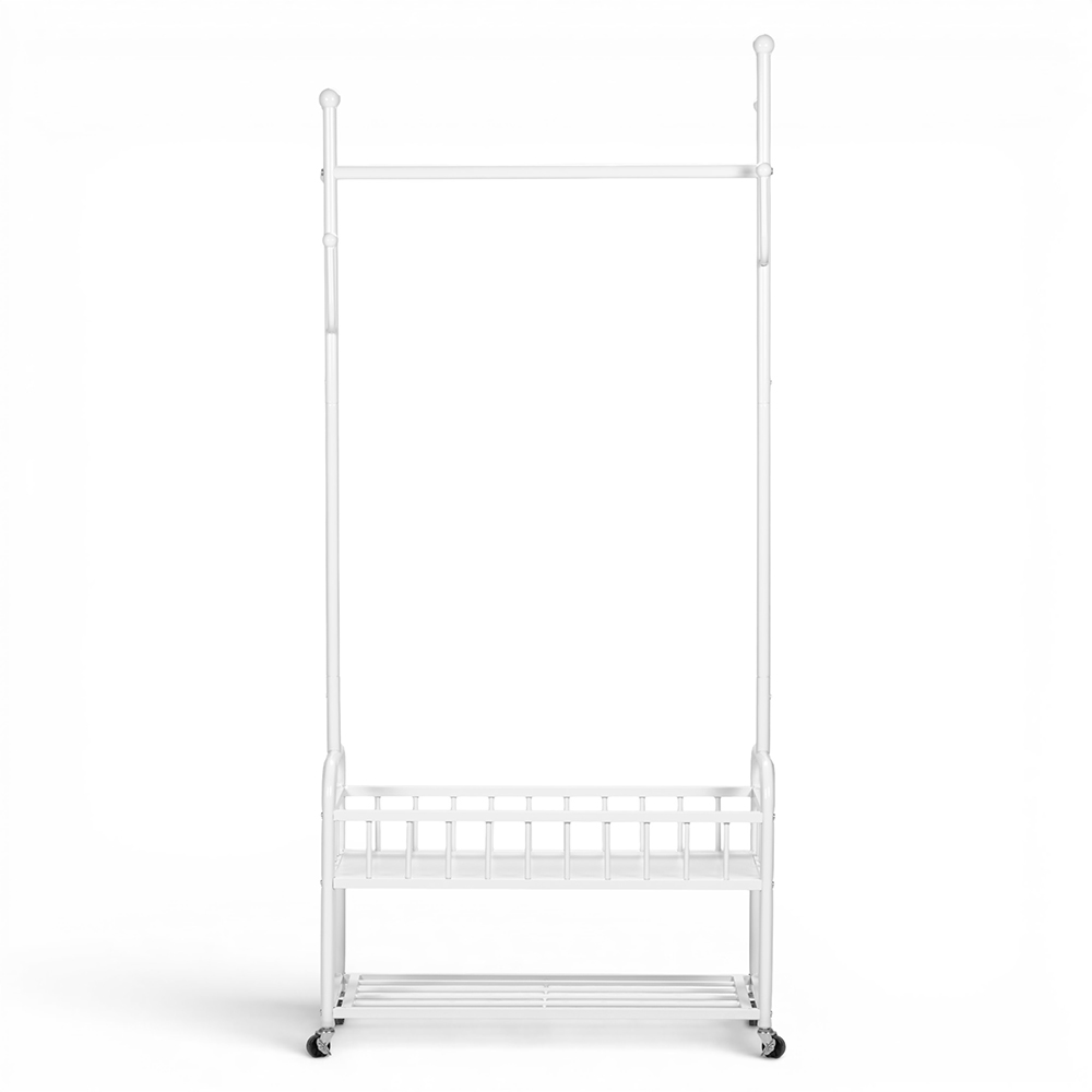 Clothes Rack with Storage Basket - Image 2