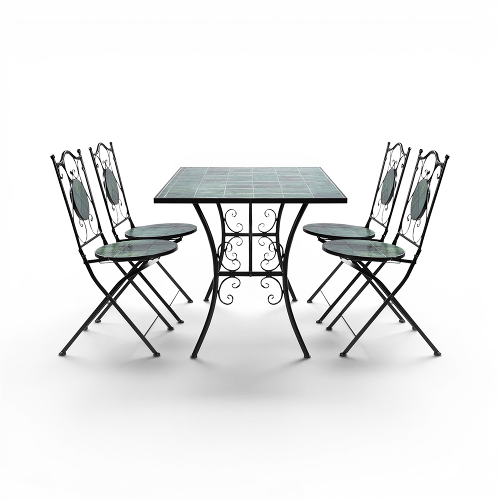 Zena Mosaic Dining Set (4 Seater) - Image 3