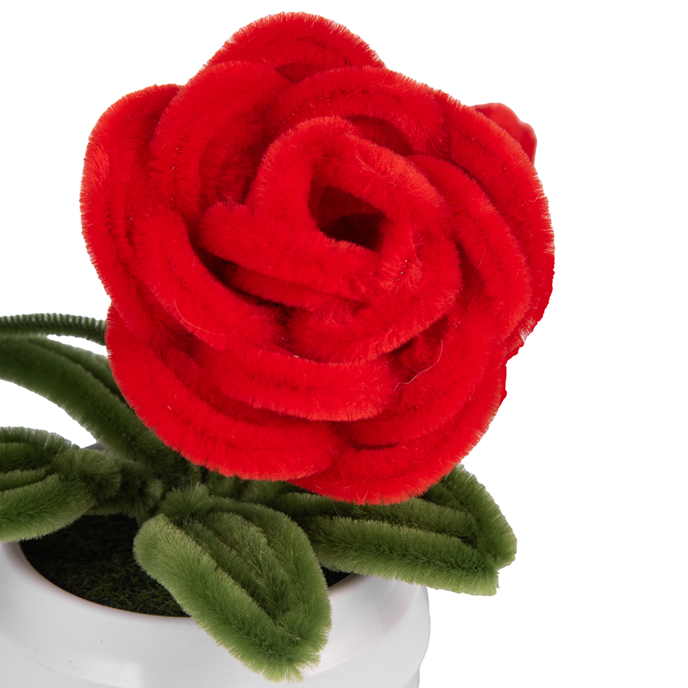 Potted Roses with Chenille Stem (H12cm) - Image 2