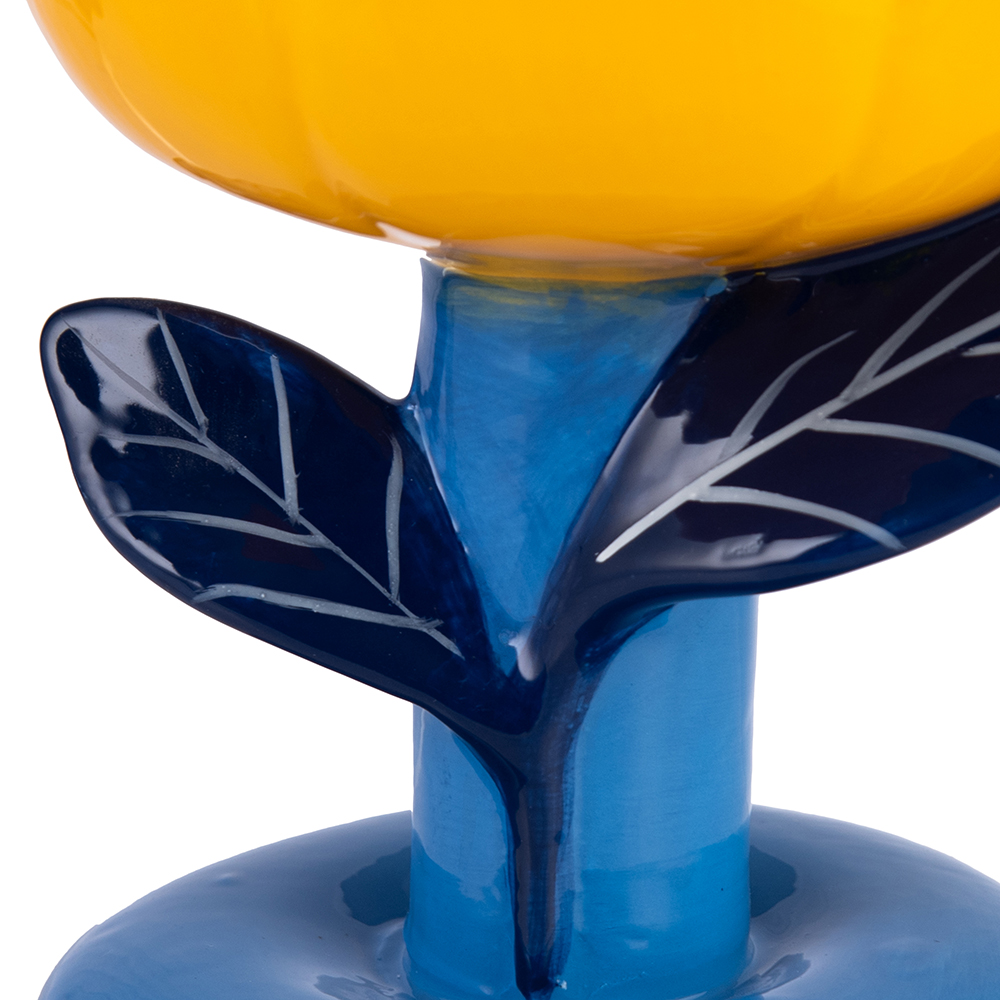 Ceramic Flower Candle Holder (H14cm) - Image 3