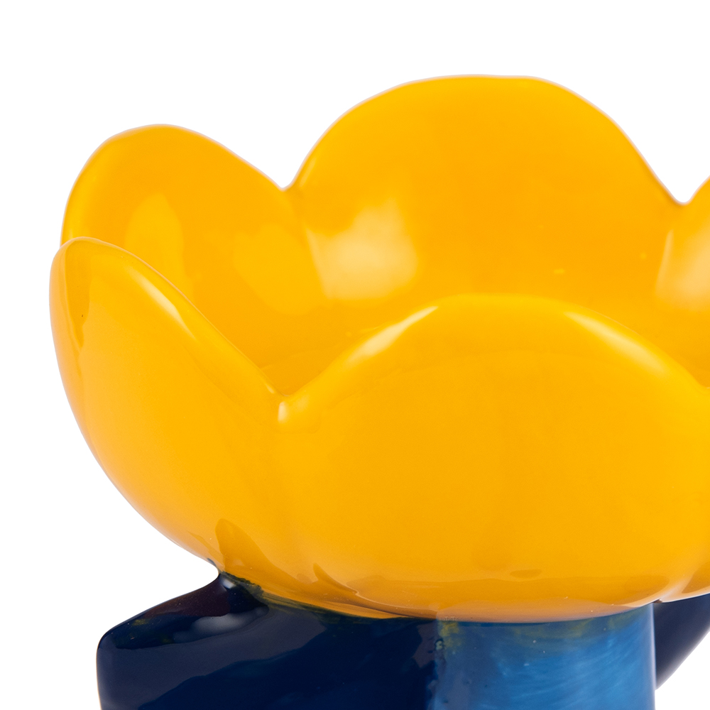 Ceramic Flower Candle Holder (H14cm) - Image 5