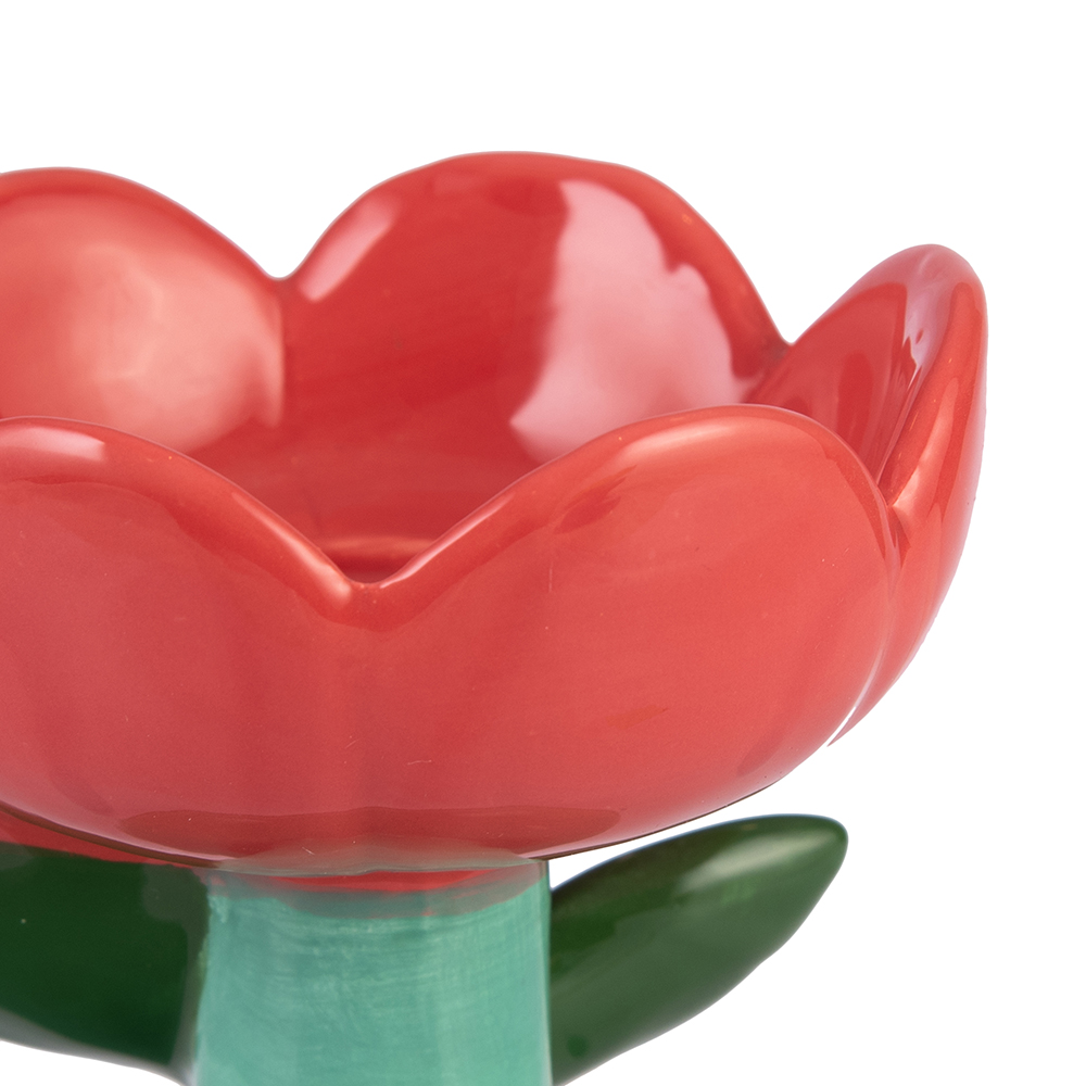 Ceramic Flower Candle Holder (H14cm) - Image 7