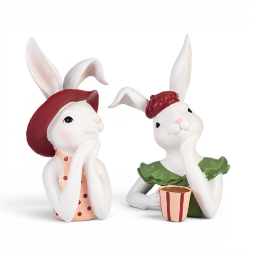 Thinking Rabbit Bust (Set of 2)