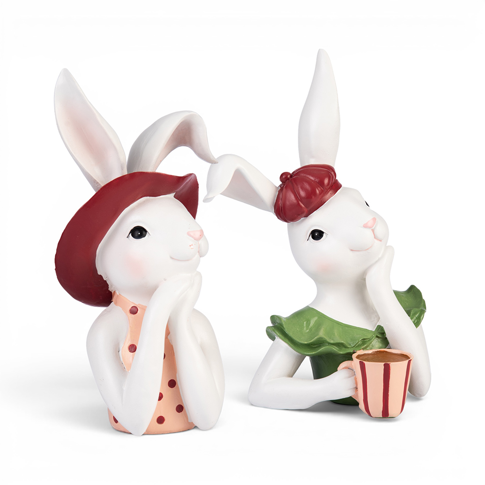 Thinking Rabbit Bust (Set of 2) - Image 3