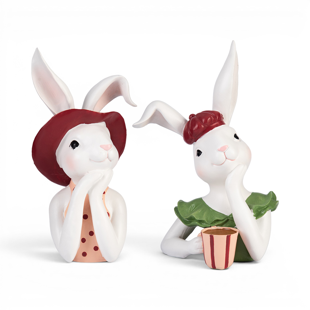 Thinking Rabbit Bust (Set of 2) - Image 2