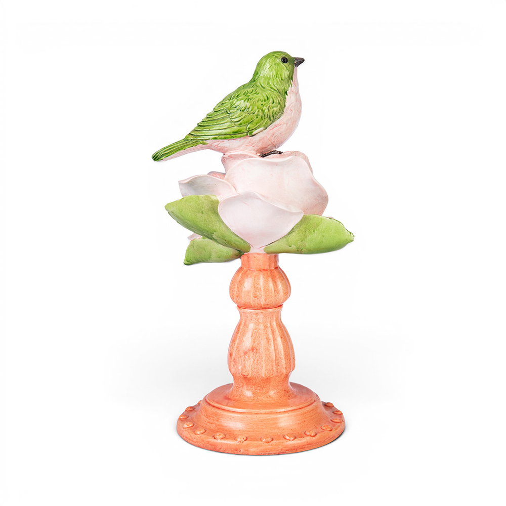 Resin Bird on Flower (H25.5cm) - Image 3