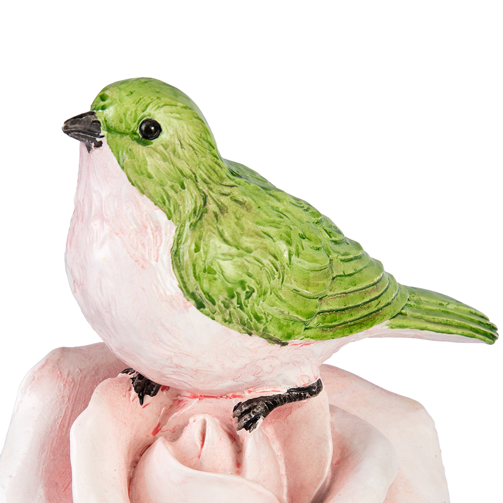 Resin Bird on Flower (H25.5cm) - Image 4