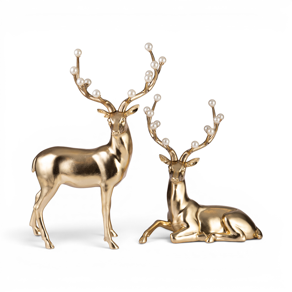 Deer with Pearl Antlers (Set of 2) - Image 2