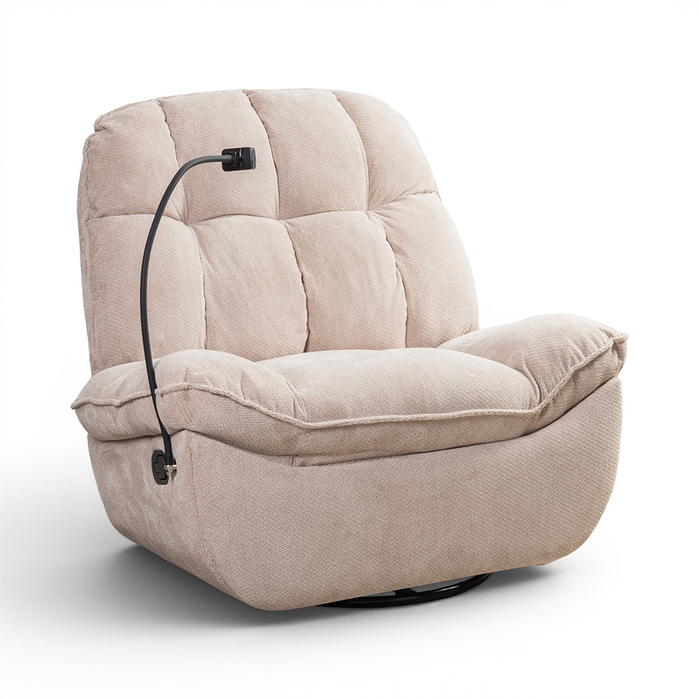 Weis Swivel Rocker Recliner with Phone Holder - Image 5