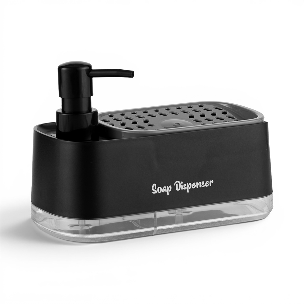Dish & Hand Soap Dispenser with Sponge Holder (H14.5cm) - Image 20