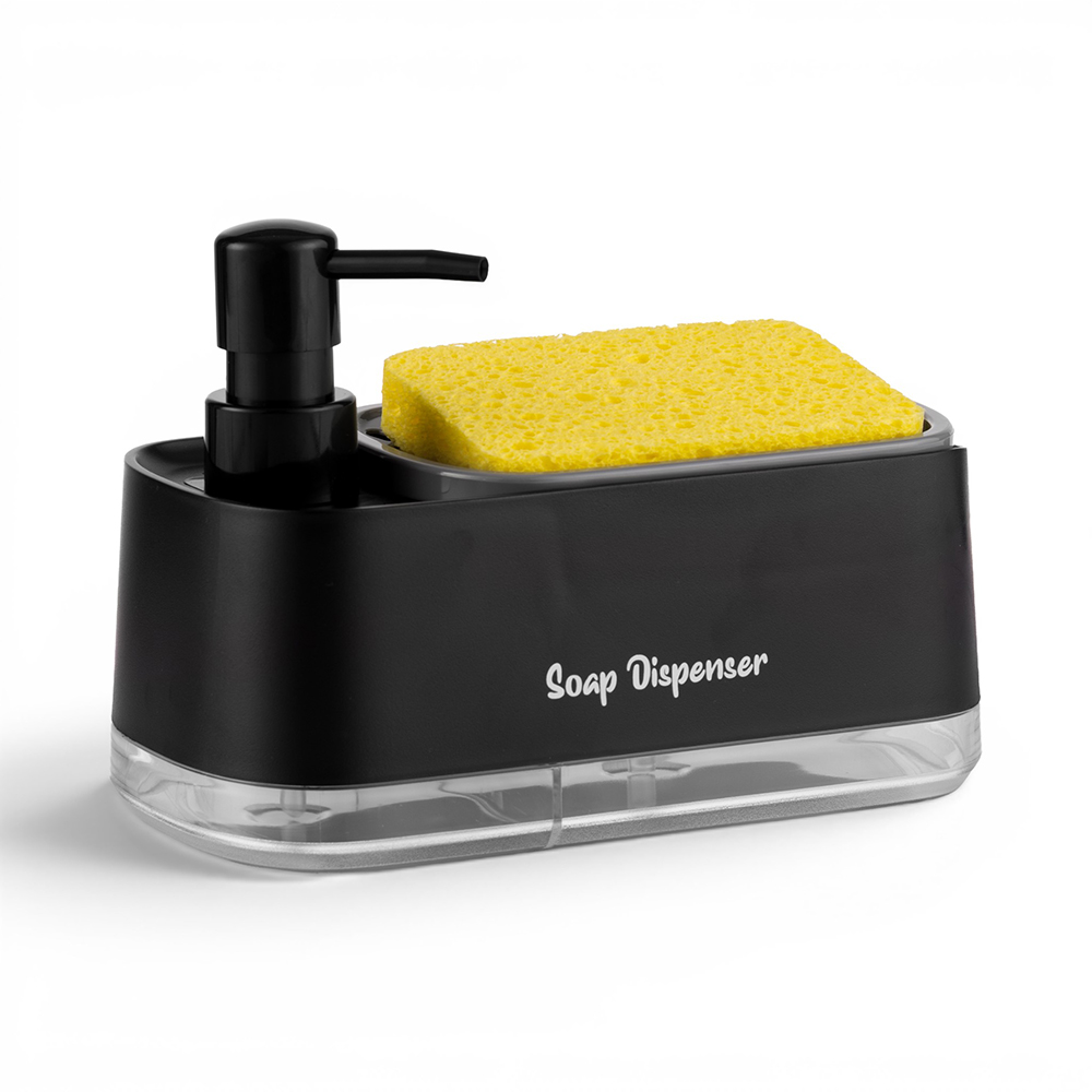 Dish & Hand Soap Dispenser with Sponge Holder (H14.5cm) - Image 19