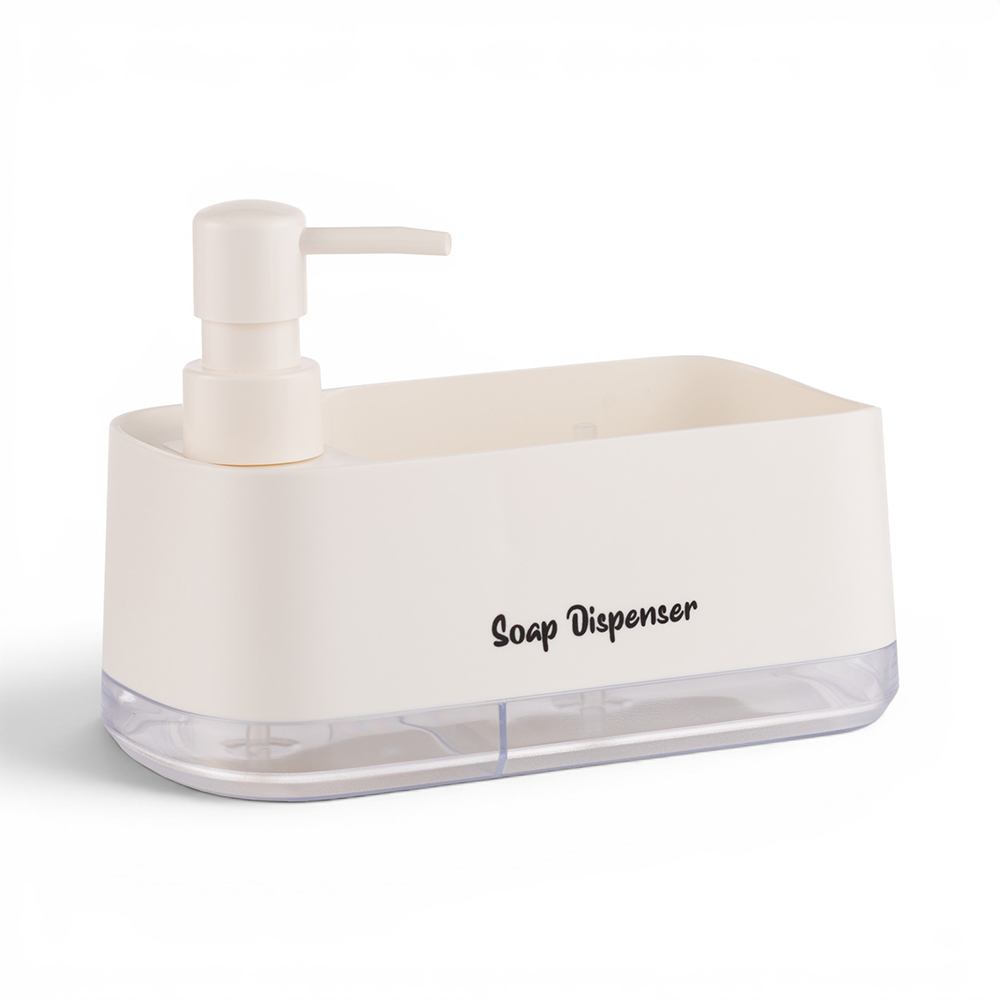 Dish & Hand Soap Dispenser with Sponge Holder (H14.5cm) - Image 3
