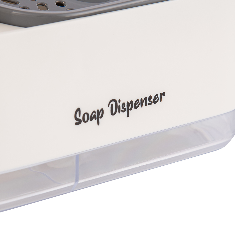 Dish & Hand Soap Dispenser with Sponge Holder (H14.5cm) - Image 11