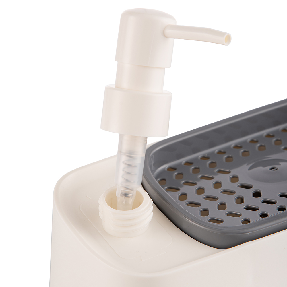 Dish & Hand Soap Dispenser with Sponge Holder (H14.5cm) - Image 12