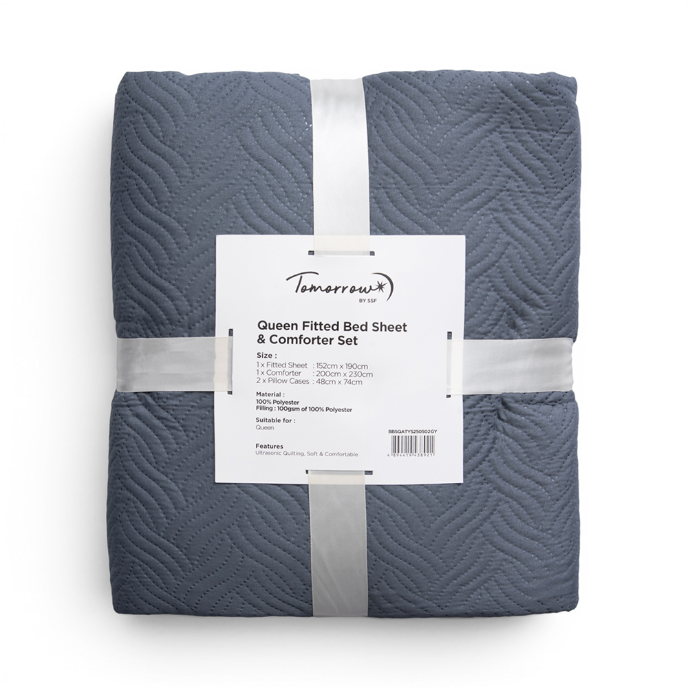 Queen Fitted Sheet & Comforter Set - Image 29