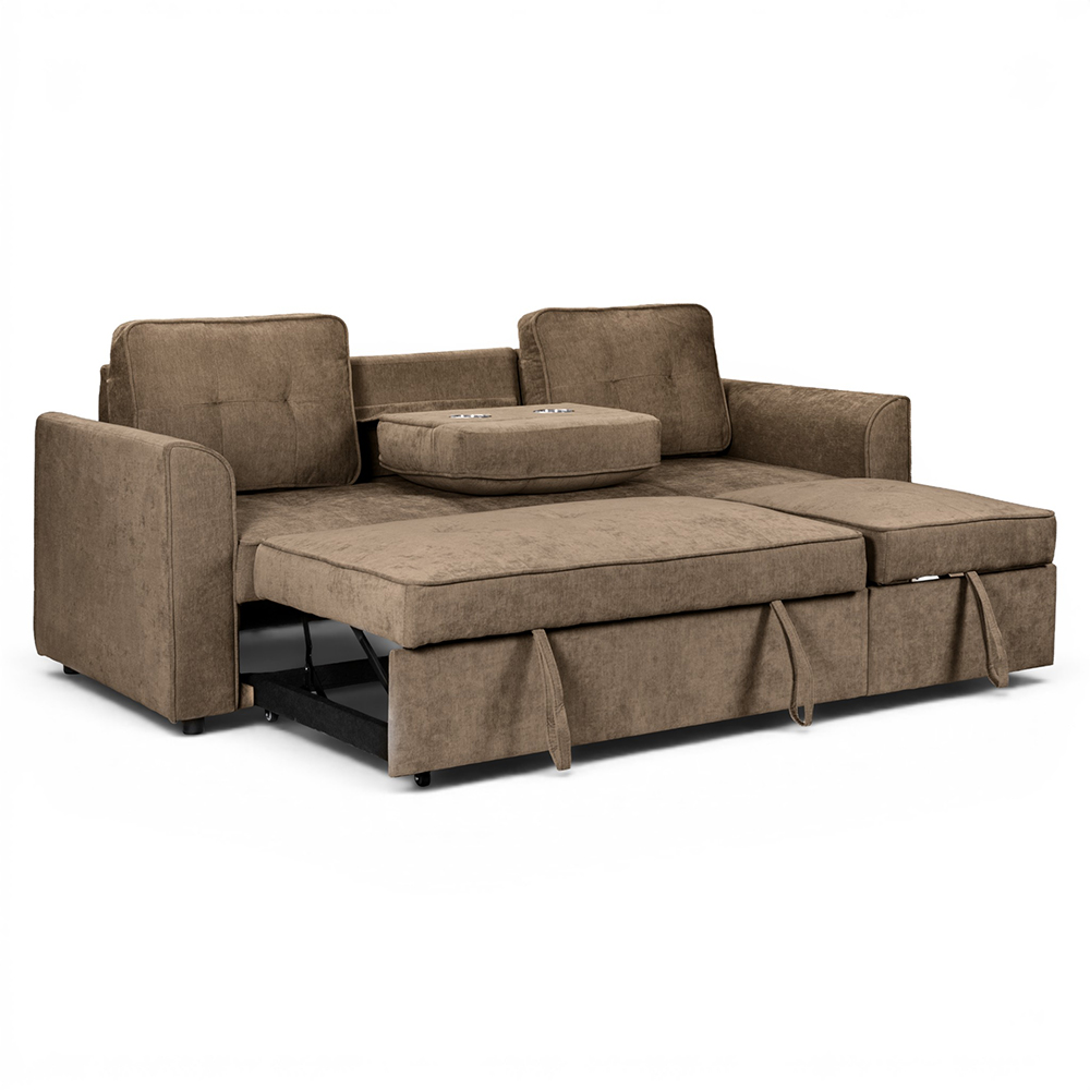 Spencer 3 Seater Pull Out Sofa Bed with Cup Holders - Image 19