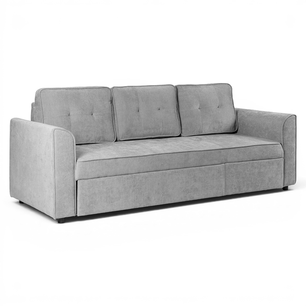 Spencer 3 Seater Pull Out Sofa Bed with Cup Holders - Image 5