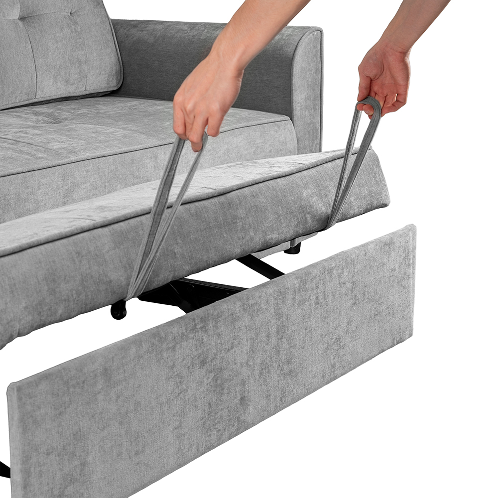 Spencer 3 Seater Pull Out Sofa Bed with Cup Holders - Image 16